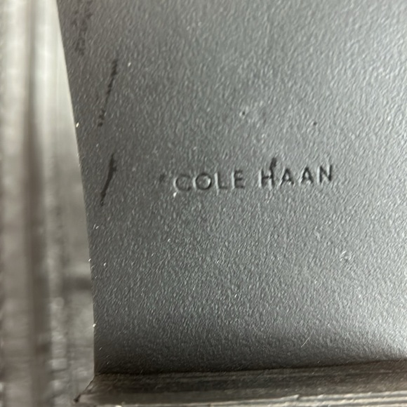 Cole Haan Leather Grand Tall Riding Boots Black Leather/Stretch Woven 7.5 Zip - Picture 4 of 12